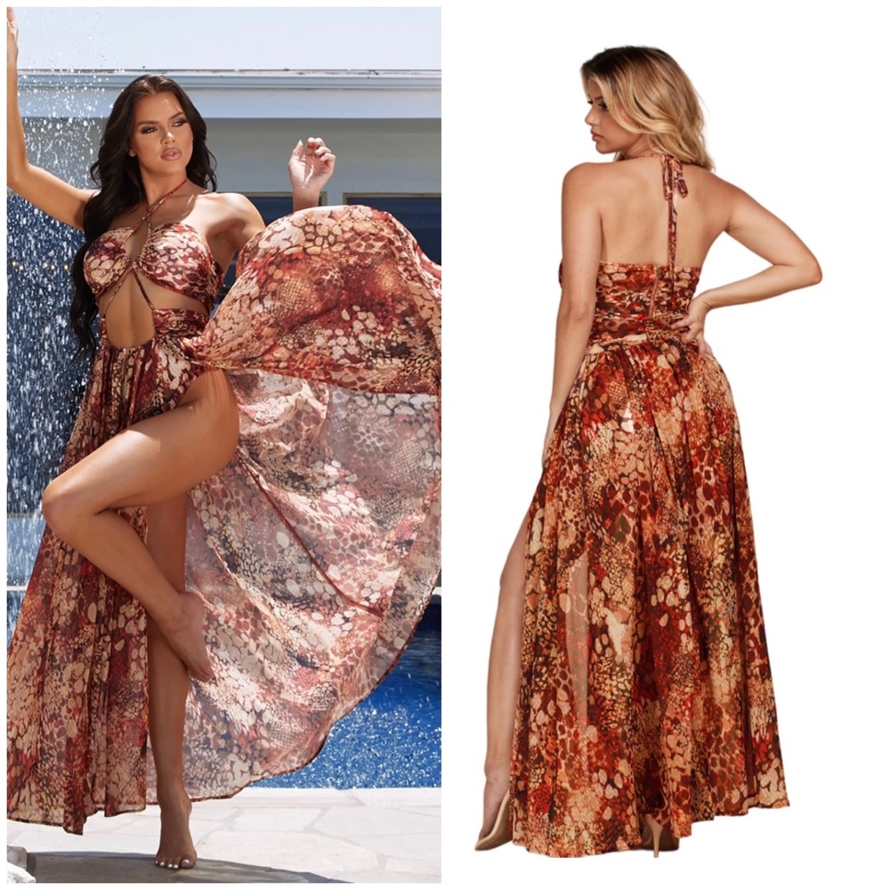 F🔥🔥🔥 Fire Giraffe Maxi Resort Wear
